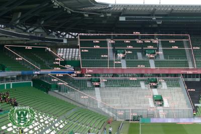 Abmessung Gästeblock Weserstadion Bremen Bremen