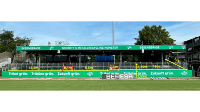 Abmessung Gästeblock Preußenstadion Münster