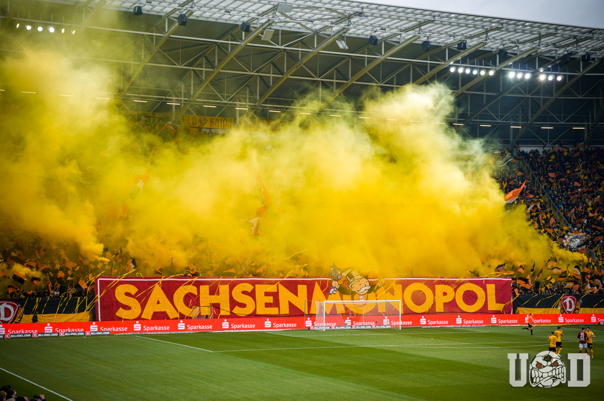 1860 München - Dresden, Pyro & Feuerwerk Ultras Dynamo Dresden in München